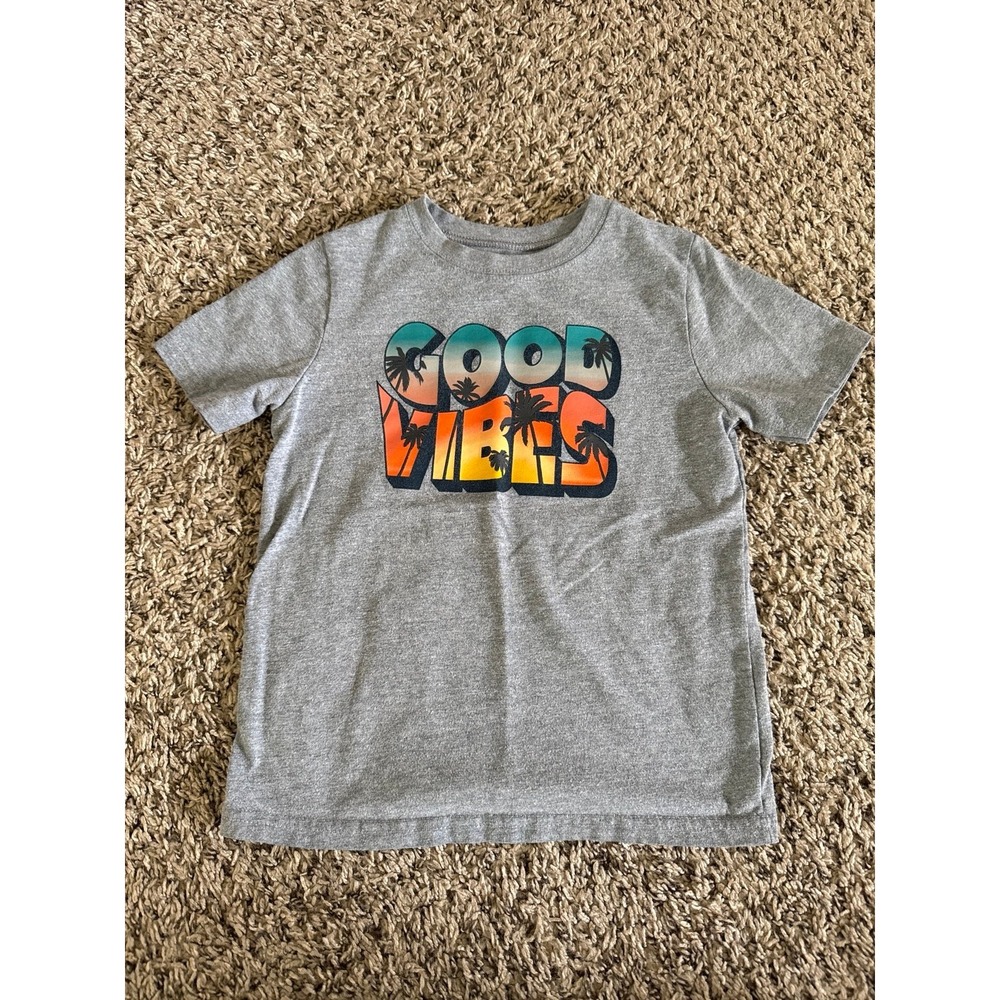 Garanimals boys Gray‎ "Good Vibes" Short sleeve tee Size 5T
